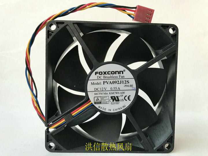FOXCONN PVA092J12S DC12V 0.55A 9032 PWM 4-pin intelligent speed control fan