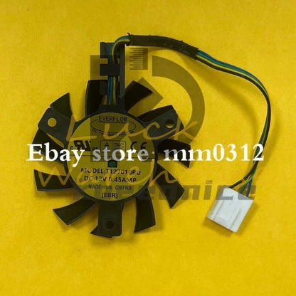 EVERFLOW T127010BU DC12V 0.45A 7CM 4-Wire Cooling Fan