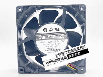 Sanyo 12CM 109R1224M1D05 24V 0.12A DC Inverter Cooling Fan