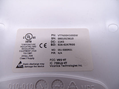 VICONICS VT7600H5000W Temperature Controller - VICONICS