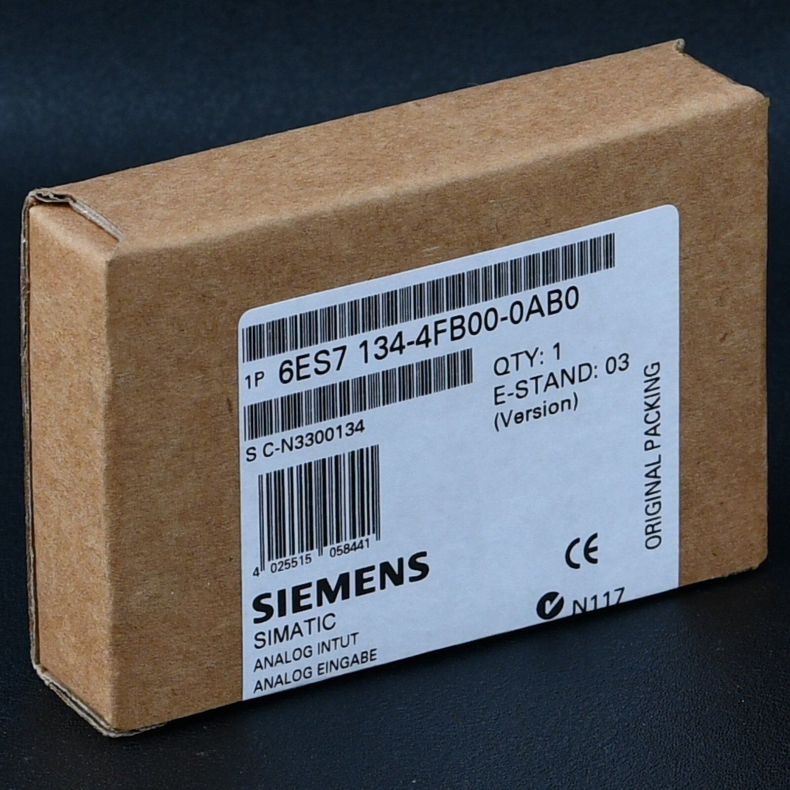 new  SIEMENS 1PS PLC Analog input module 6ES7134-4FB00-0AB0 spot stocks