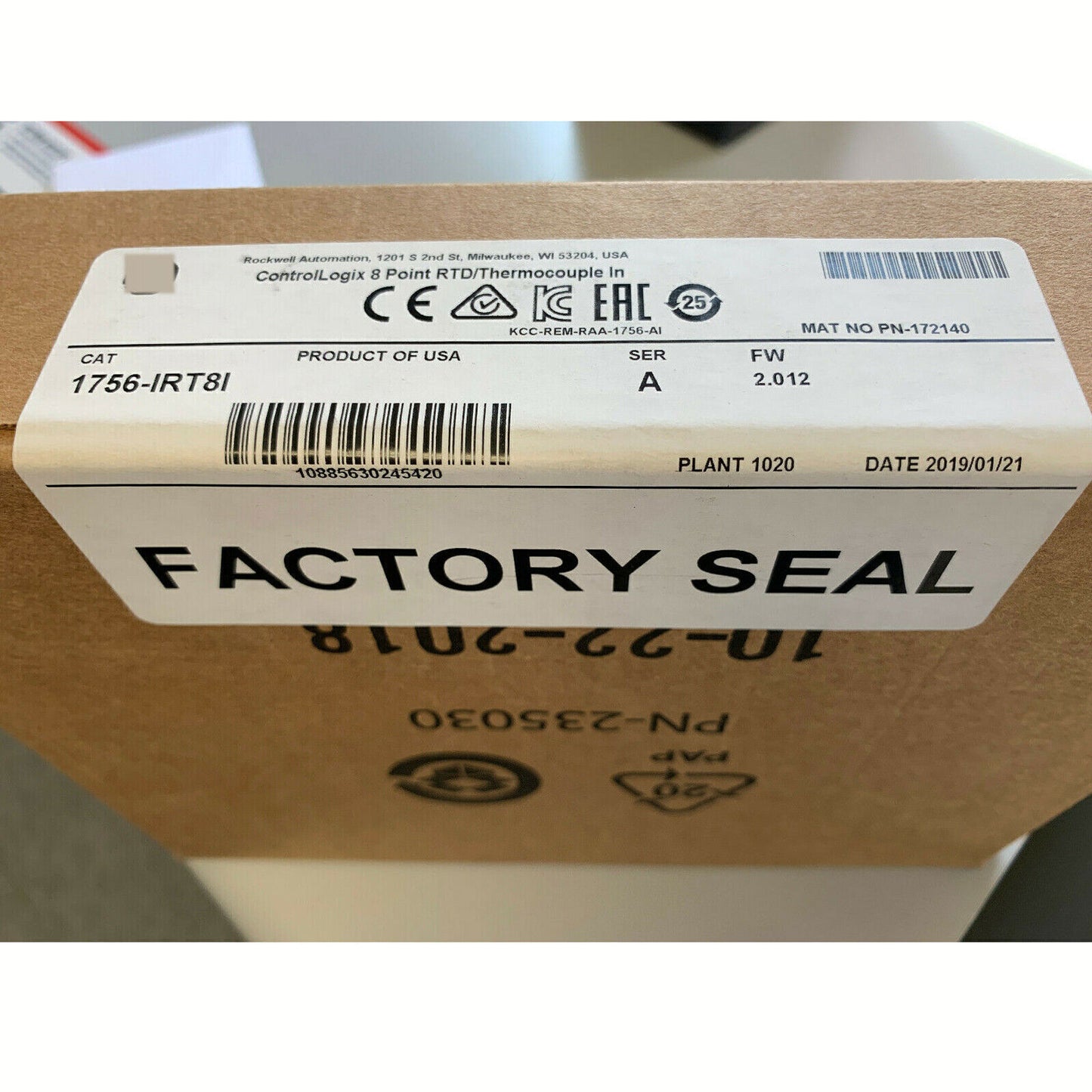 Factory Sealed AB 1756-IRT8I Control Logix Module - SCHNEIDER ELECTRIC