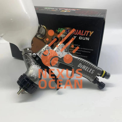 TE20 1.3MM Nozzle Grey Spray Gun 600ML CUP HVLP Paint Tool for Devilbiss