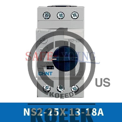 1PCS CHNT motor starter knob type NS2-25X overload short circuit protection