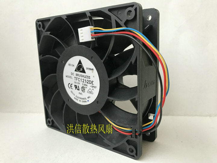 1pcs DELTA TFC1212DE 12V 3.9A 12038 12cm double ball fan 4pin