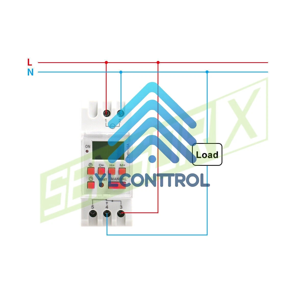30A AC/DC 12-240V 1XProgrammable Digital LCD Timer Weekly Time Electronic Switch