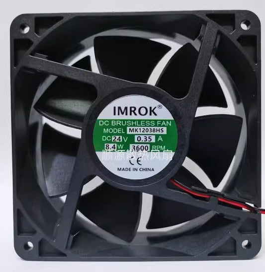 IMROK MK12038HS DC24V 0.40A 2-Wire Inverter Cooling Fan