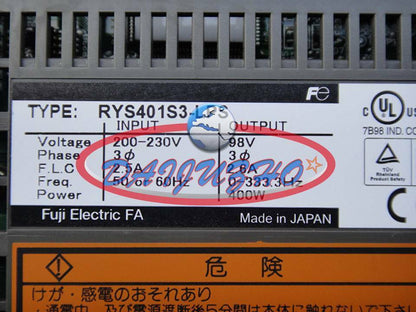 Used Servo Drive RYS401S3-LPS - FUJI
