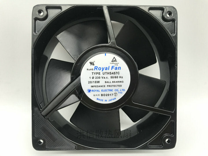 1pcs  ROYAL FAN UTHS457C 230V 20/18W 12038 12CM full metal fan