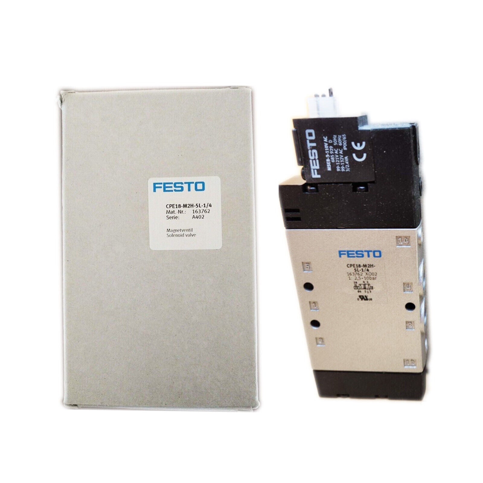 FESTO CPE18-M2H-5L-1/4 Solenoid Valve - FESTO