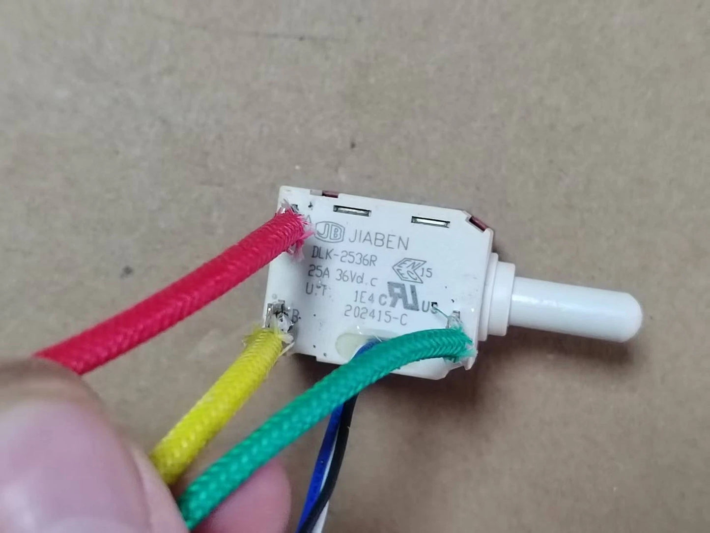 JIABEN DLK-2536R 25A 36VDC Trigger Switch Replacement Part