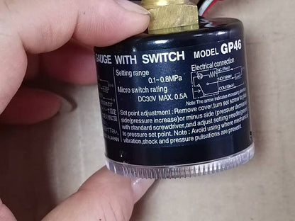 1pcs SMC GP46-10-02L5 Pressure Gauge with Switch