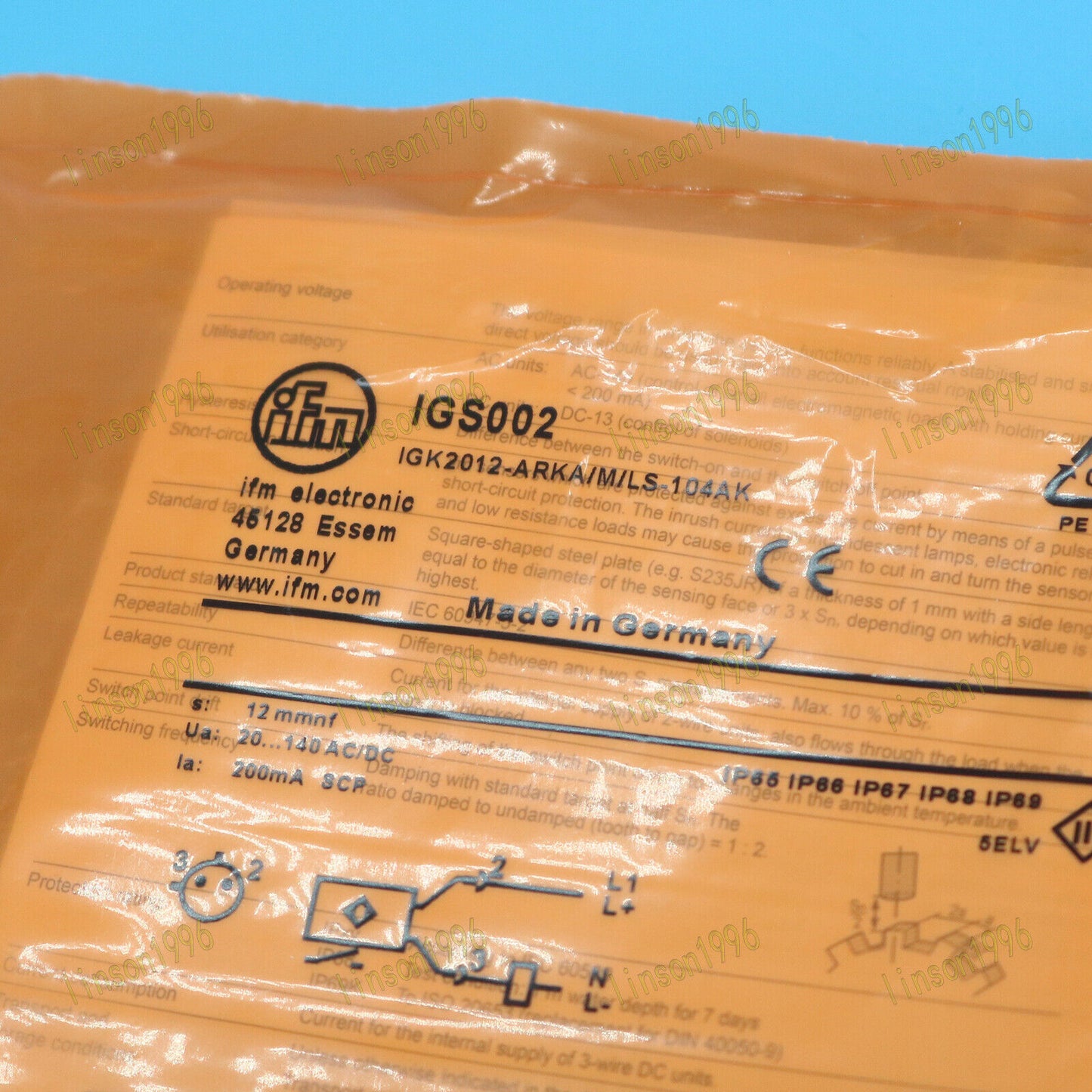 1PC Inductive Proximity Switch IFM IGS002 FAST SHIP - IFM