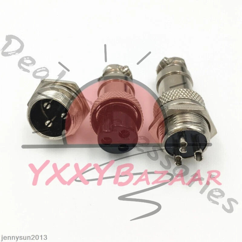 GX16/GX20/GX12 Ation Plug Male&Female Wire Panel Metal Connector 2/3/4/5/6Pin