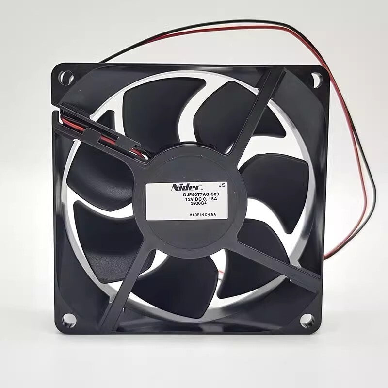 NIDEC DJF80T7AQ-S03 8025 DC12V 0.15A 8CM 2-Wire Silent Cooling Fan