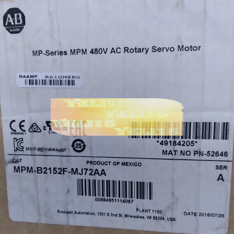 new AB MPM-B2152F-MJ72AA SER.A SERVO MOTOR SHIP - AB