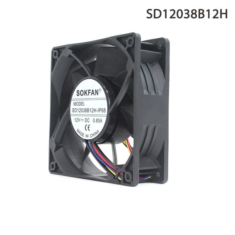 SOKFAN SD12038B12H 12038 12V 0.85A 4-wire waterproof cooling fan