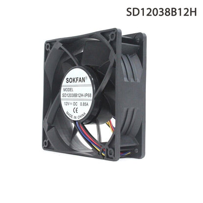 SOKFAN SD12038B12H 12038 12V 0.85A 4-wire waterproof cooling fan