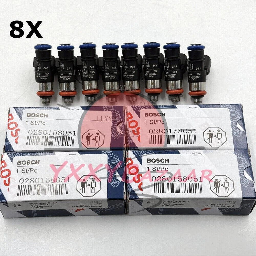 8Pcs 42LB Fuel Injector 0280158051 for 2006-2013 Corvette LS3 2010-2015