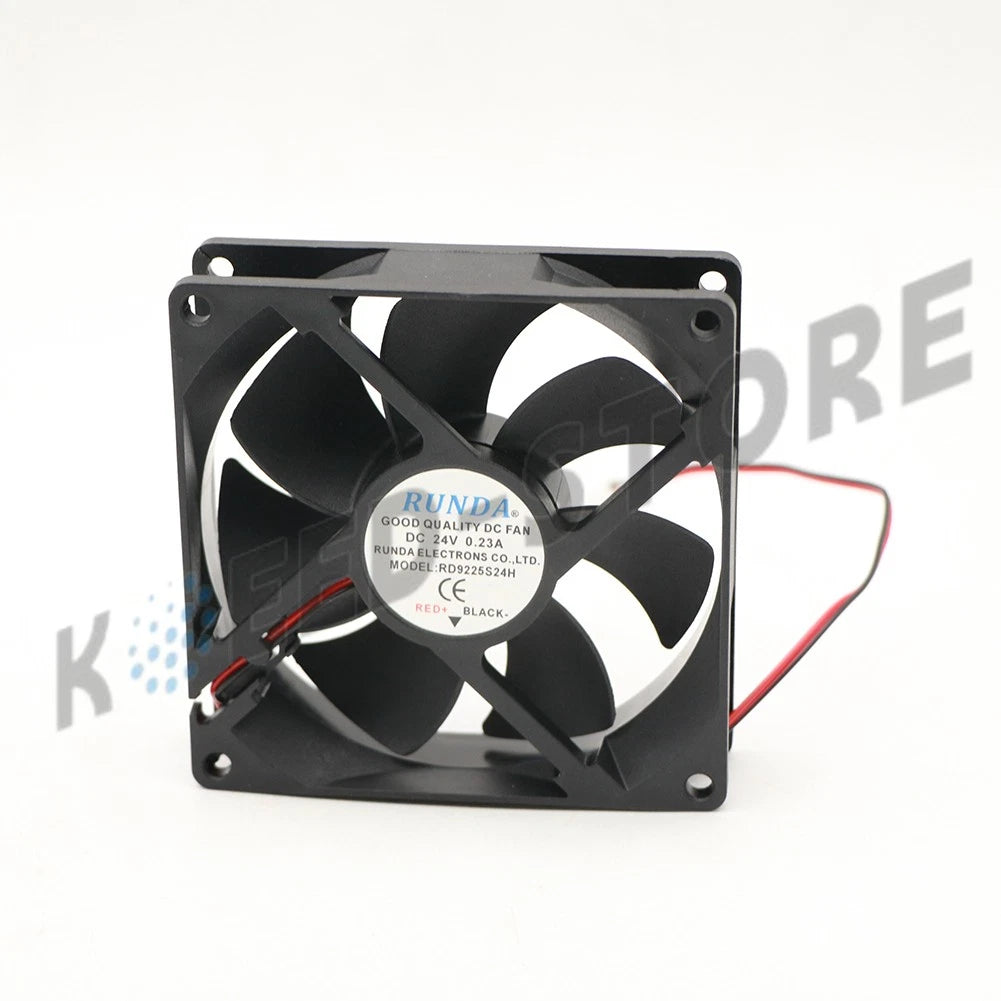 1PCS RUNDA Fan RD9225S24H DC24V 0.23A 9225 9CM 2 Wire Cooling Fan