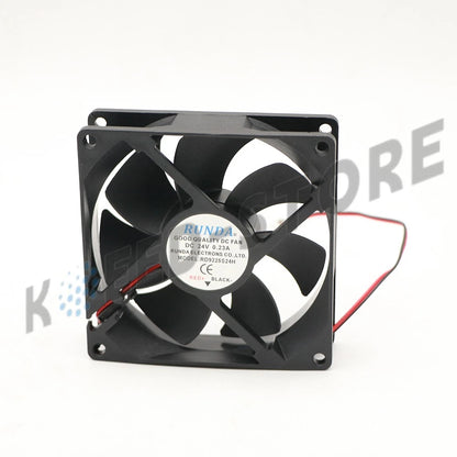 1PCS RUNDA Fan RD9225S24H DC24V 0.23A 9225 9CM 2 Wire Cooling Fan