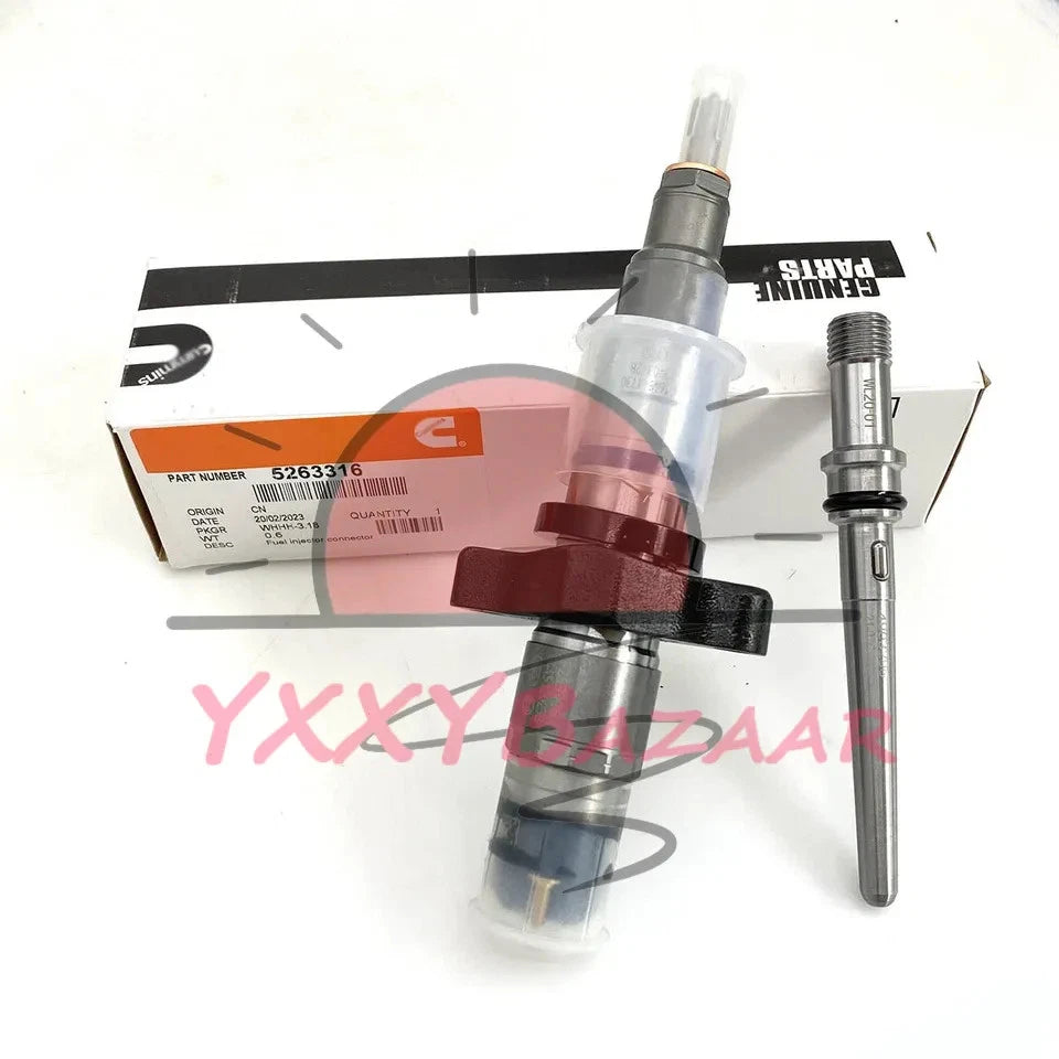 6X Diesel Fuel Injector w/tube Fits For 04-09 Dodge Ram Cummins 5.9L 0445120238