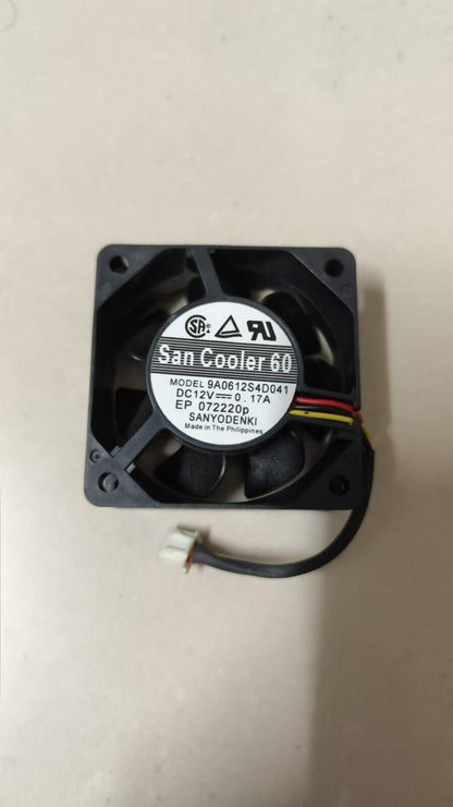 new 1 PCS SANYO Fan 9A0612S4D041 DC12V 0.17A 6025 6cm 3-wire cooling fan