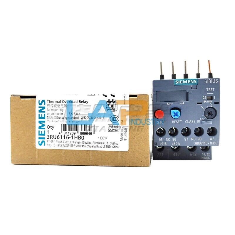 new 1PC FOR SIEMENS Thermal Relay 3RU6116-0HB0 5.5-8A