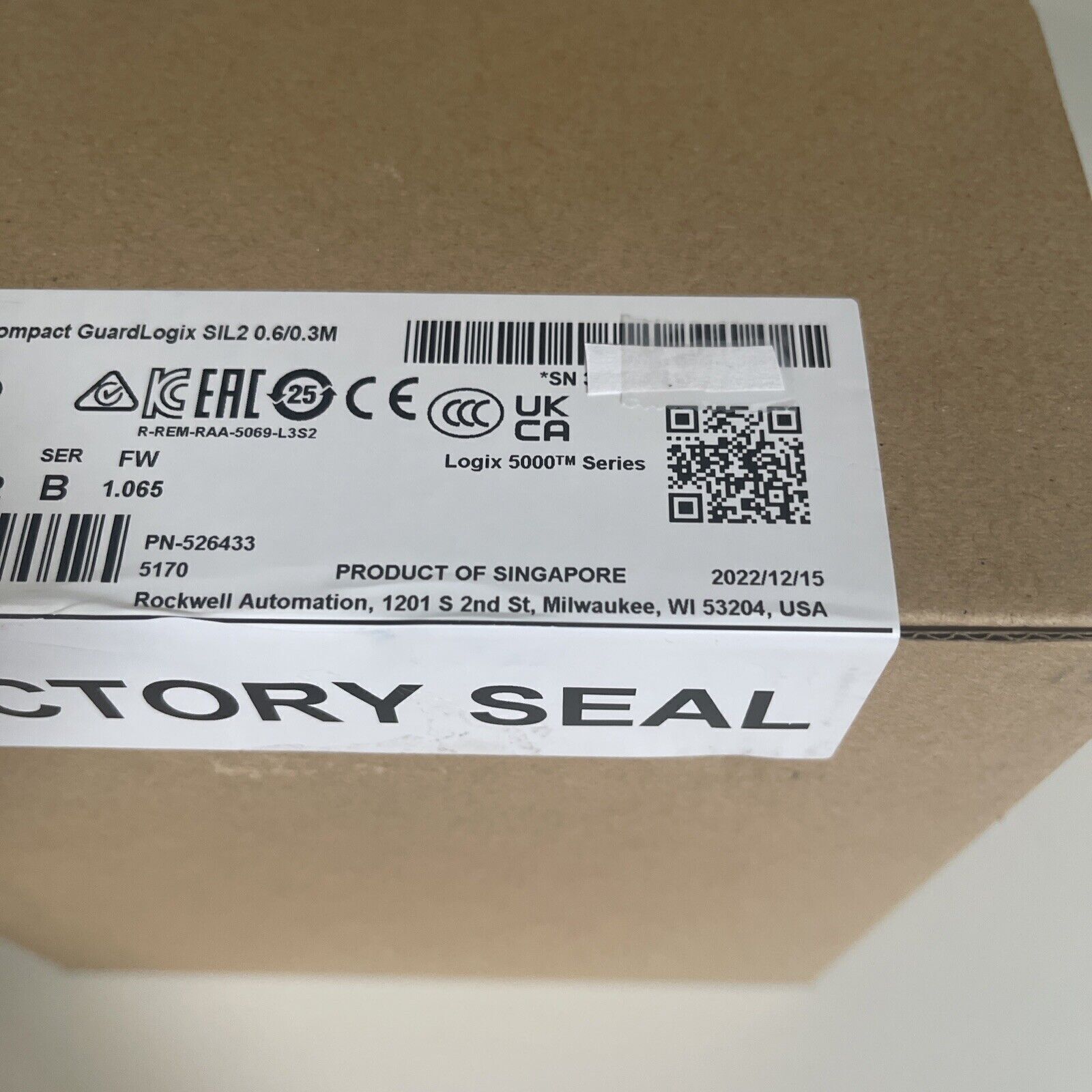 Allen-Bradley Compact GuardLogix 5069-L306ERS2 - ALLEN-BRADLEY