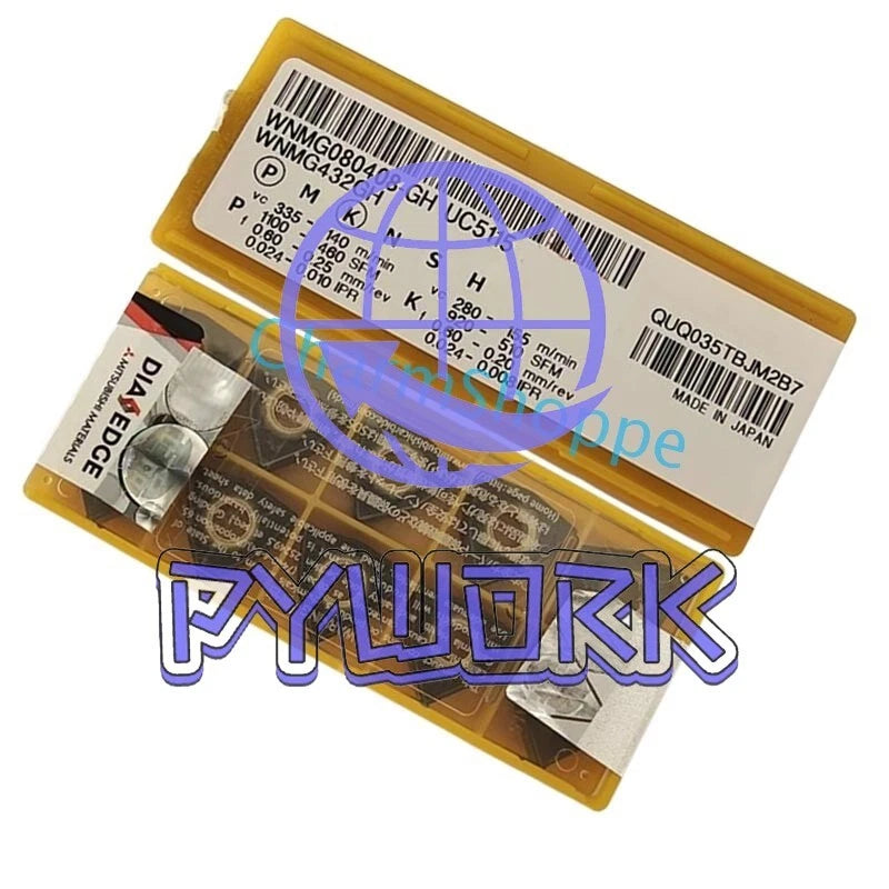 10PCS Mitsubishi WNMG080408-GH UC5115 CNC blade carbide inserts
