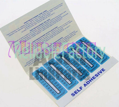 10 strips/pack For THERMAX Temperature Label 10 Level Range B 77-127°C/171-261℉