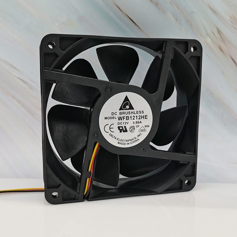 Delta WFB1212HE 12V 0.6A 7.2W 12038 12cm Dual Ball Cooling Fan