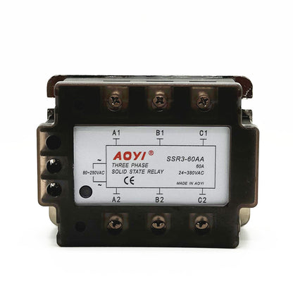 new Three-phase solid state relay SSR3-AA 10A 25A 40A 90A AC-AC 80-250V/24-380V AC