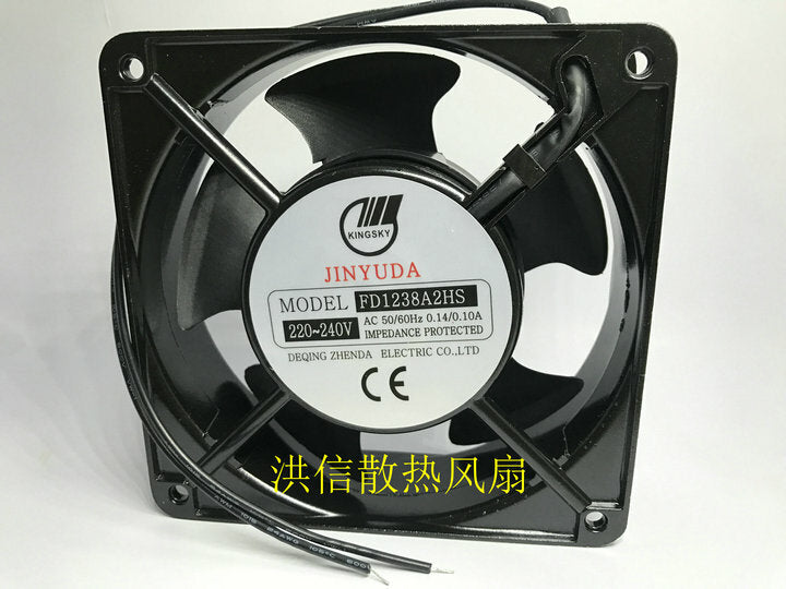 1pcs  JINYUDA FD1238A2HS 220-240V 0.14/0.10A 12cm AC cooling fan