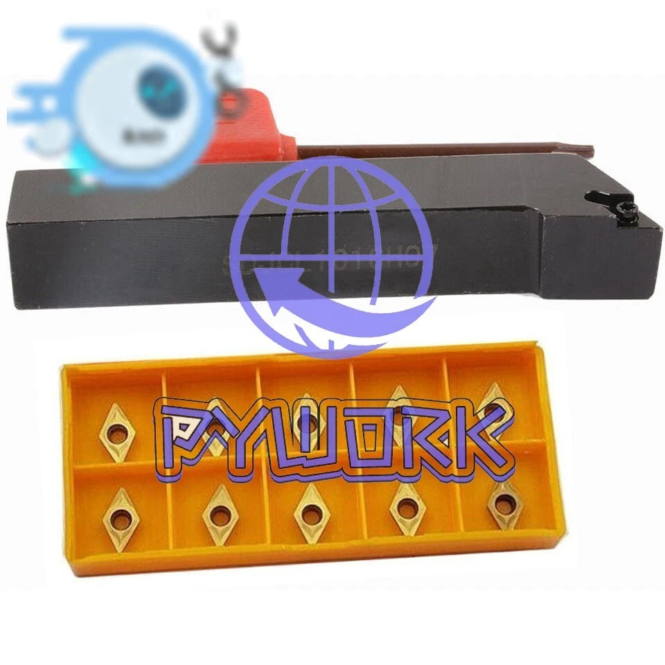 93° Left Hand SDJCL1616H07 External Turning Tool Holder + 10P DCMT070204 inserts