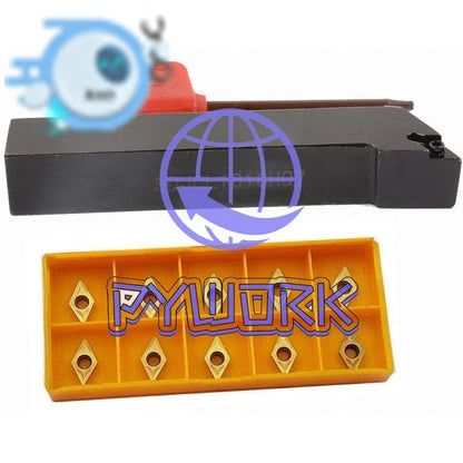 93° Left Hand SDJCL1616H07 External Turning Tool Holder + 10P DCMT070204 inserts