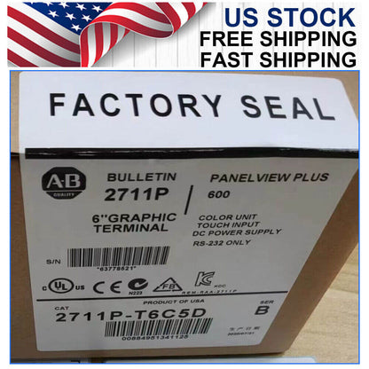 PanelView Plus 600 Terminal 5.5-inch Touch Screen RS-232 24VDC Supply US Model 2711P-T6C5D - INNOVISION TECHNOLOGIES