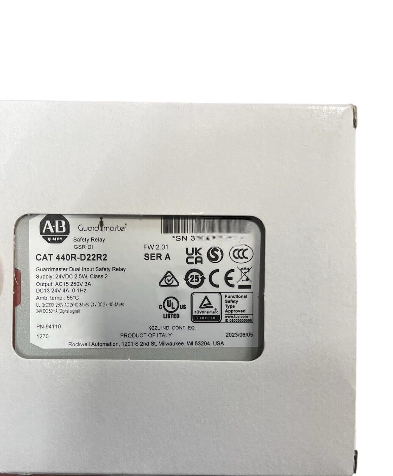 440R-D22R2 Allen Bradley Guardmaster Relay Dual Input 2023 - ALLEN BRADLEY