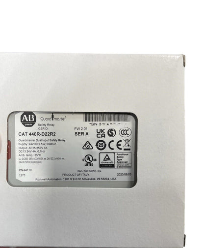440R-D22R2 Allen Bradley Guardmaster Relay Dual Input 2023 - ALLEN BRADLEY