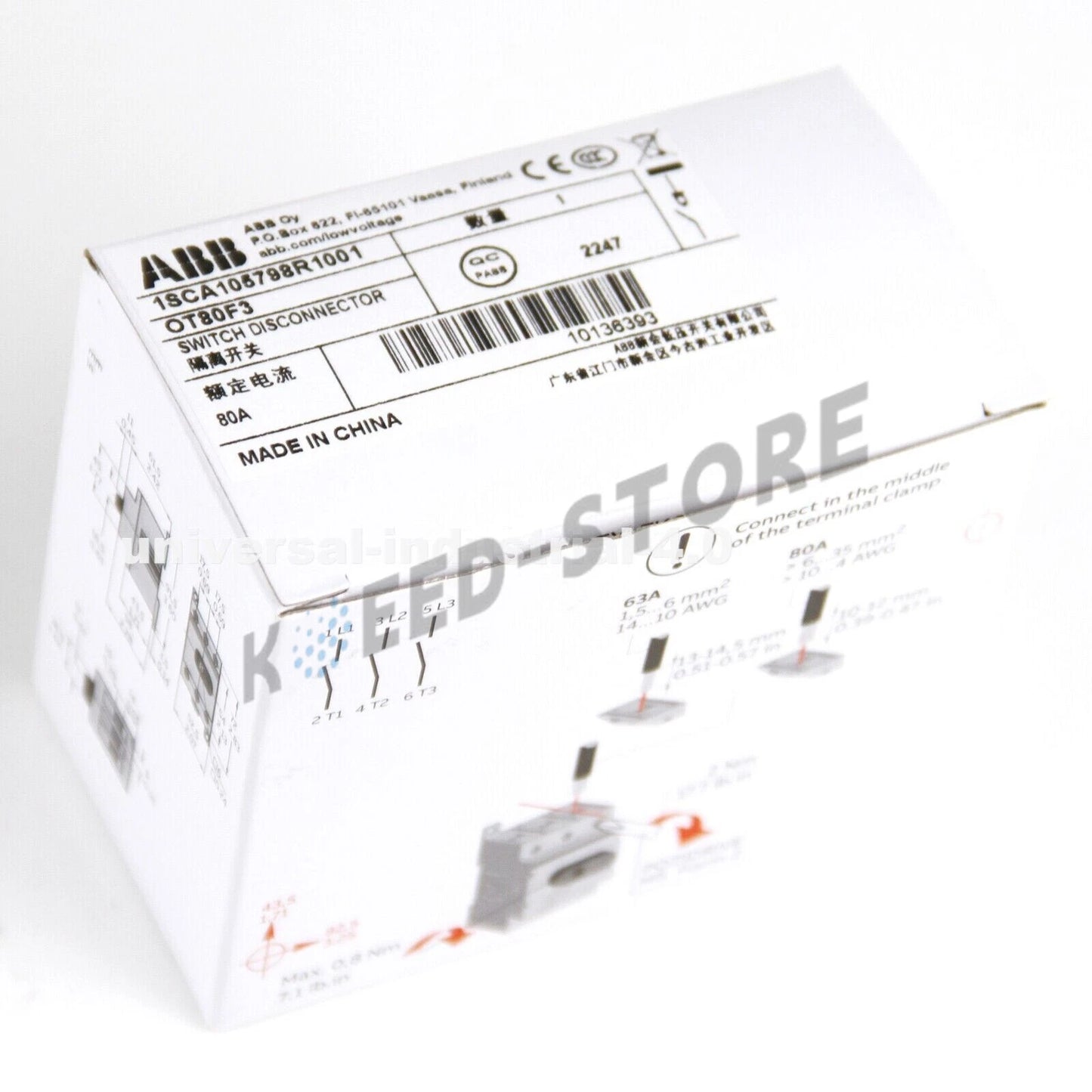 1PCS ABB OT80F3 1SCA105798R1001 10136393 Disconnect Switch