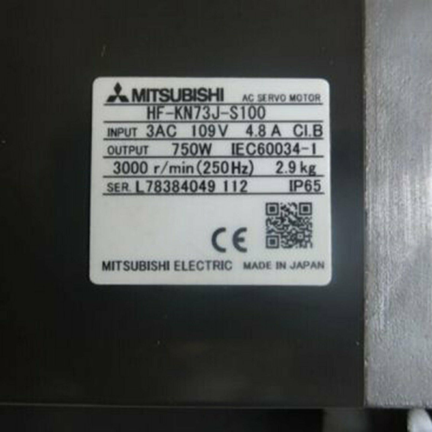 Mitsubishi Electric Servo Motor HF-KN73J-S100 1-Year Warranty - MITSUBISHI ELECTRIC