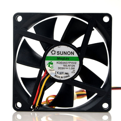 1pcs SUNON KDE0507PHV2 7015 7CM 5V 1.0W 0.2A 70mm 3-wire cooling fan 3pin