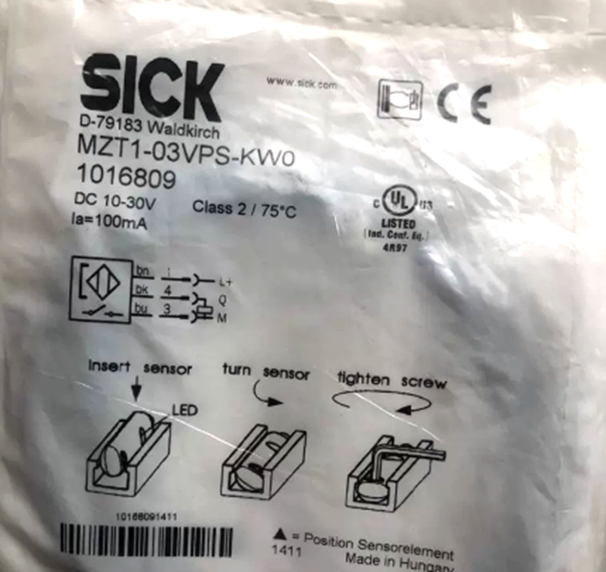 SICK MZT1-03VPS-KW0 Proximity Switch Sensor - SICK