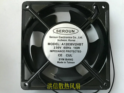 1pcs  EROUN A12038V2HBT 230V 60HZ 16W 12CM 12038 cabinet cooling fan