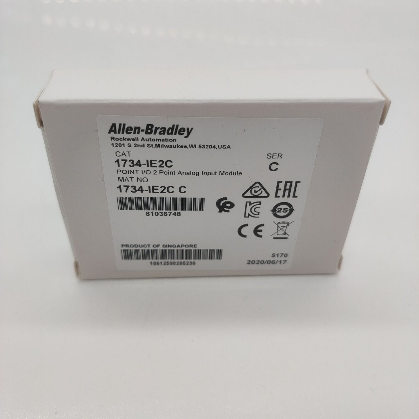 AB 1734-IE2C Allen-Bradley 2Point Analog Input Module 2022 New Sealed - ALLEN-BRADLEY