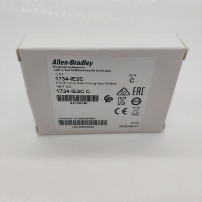 AB 1734-IE2C Allen-Bradley 2Point Analog Input Module 2022 New Sealed - ALLEN-BRADLEY