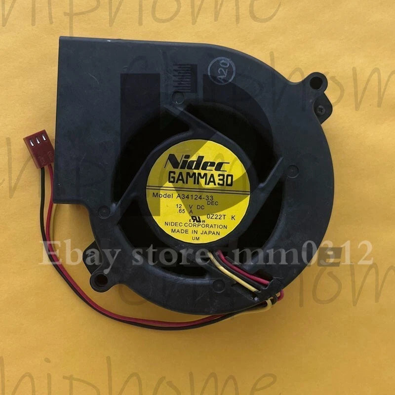 Nidec GAMMA30 A34124-33 DC12V 0.65A 97*33 blower centrifugal fan 3pin
