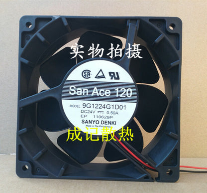 1pcs Sanyo 9G1224G1D01 24V 120*120*38mm 0.5A inverter fan
