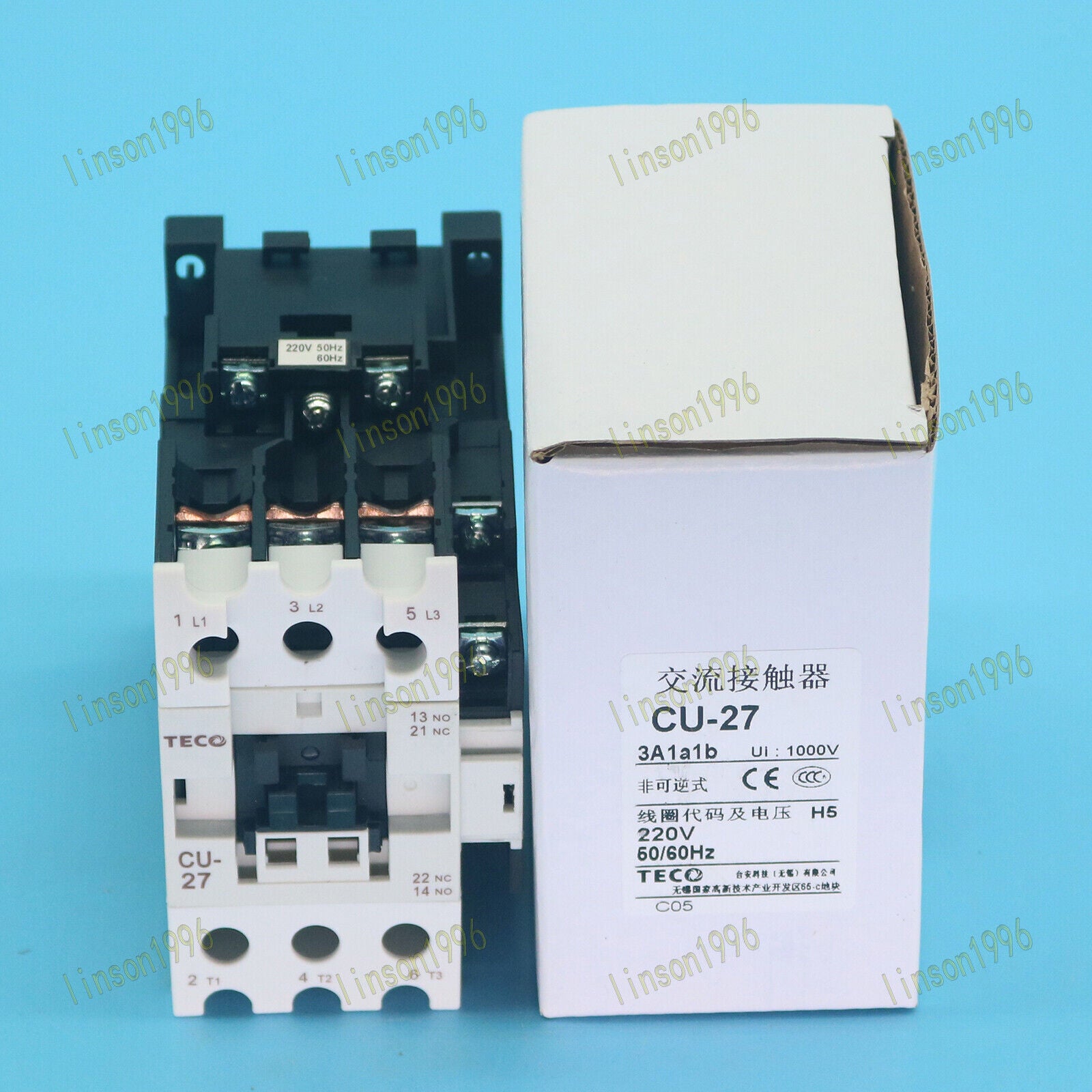 1pcs Teco CU-27 220V Contactor Ship - TECO