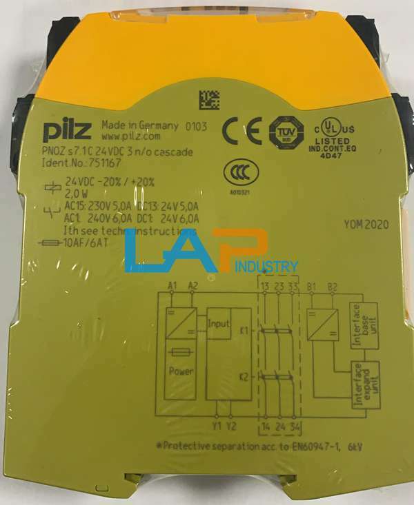 new 1PCS  For PILZ safety relay PNOZS7.1C 751167 24 VDC